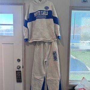 Fashion Nova 2 Piece Monte Carlo Hoodie with Jogging Pants